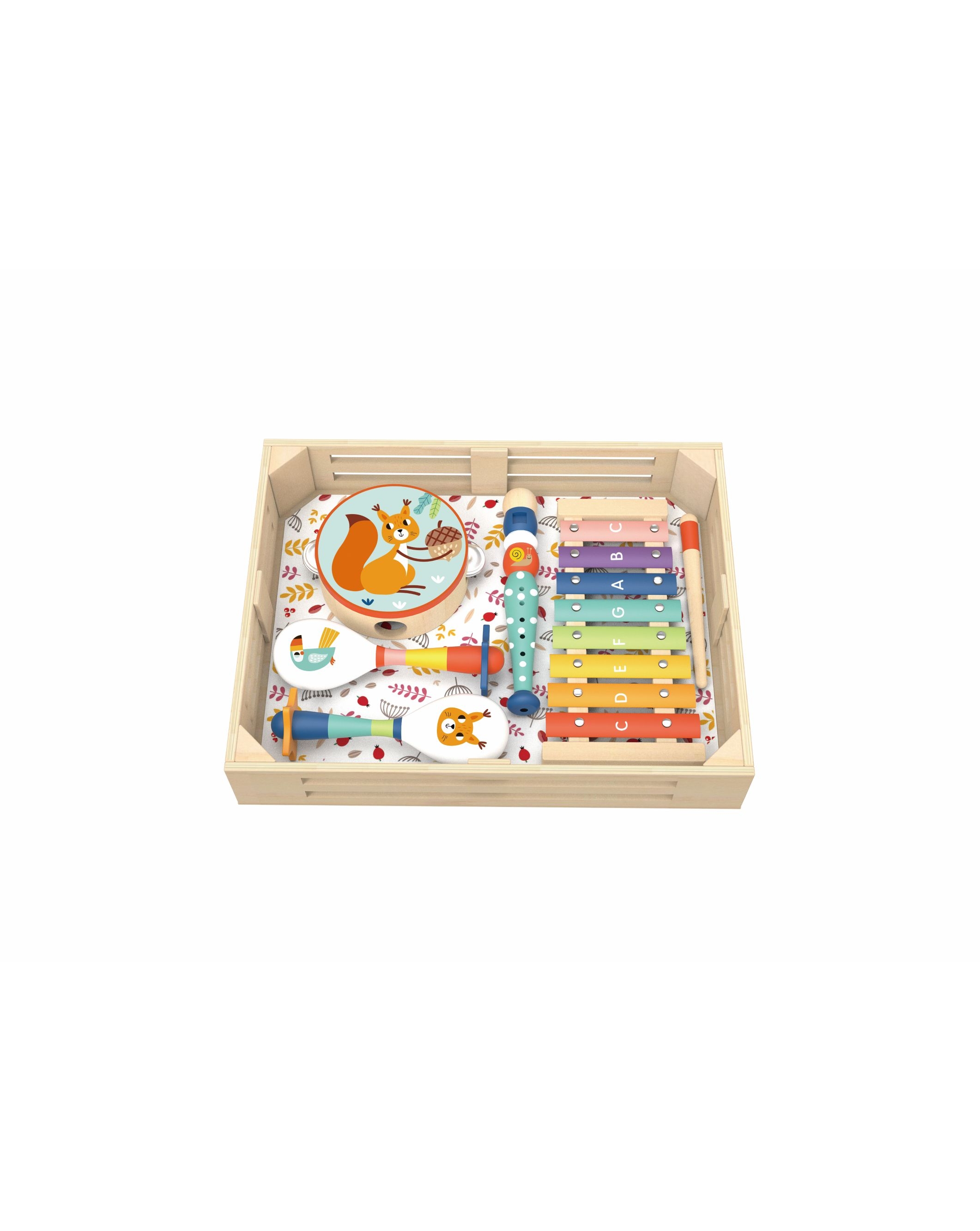 Tooky Toy Wooden Musical Instrument Set - Forest